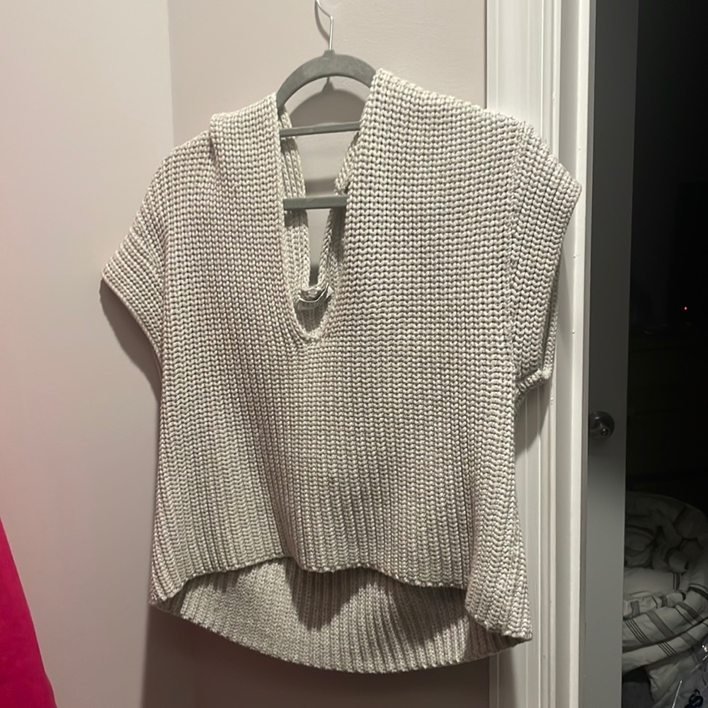 Brunello Cucinelli Sweater Sleeveless off the shoulder top medium tan